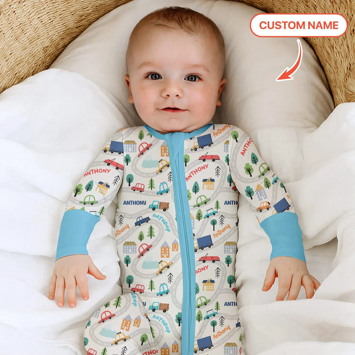 Custom Name Road Map Convertible Zippy