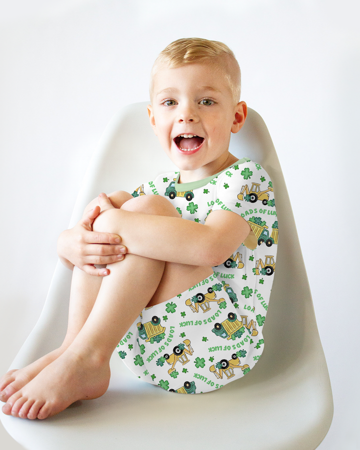 Loads Of Luck Two Piece Short Sleeve Shorts Pajama Set