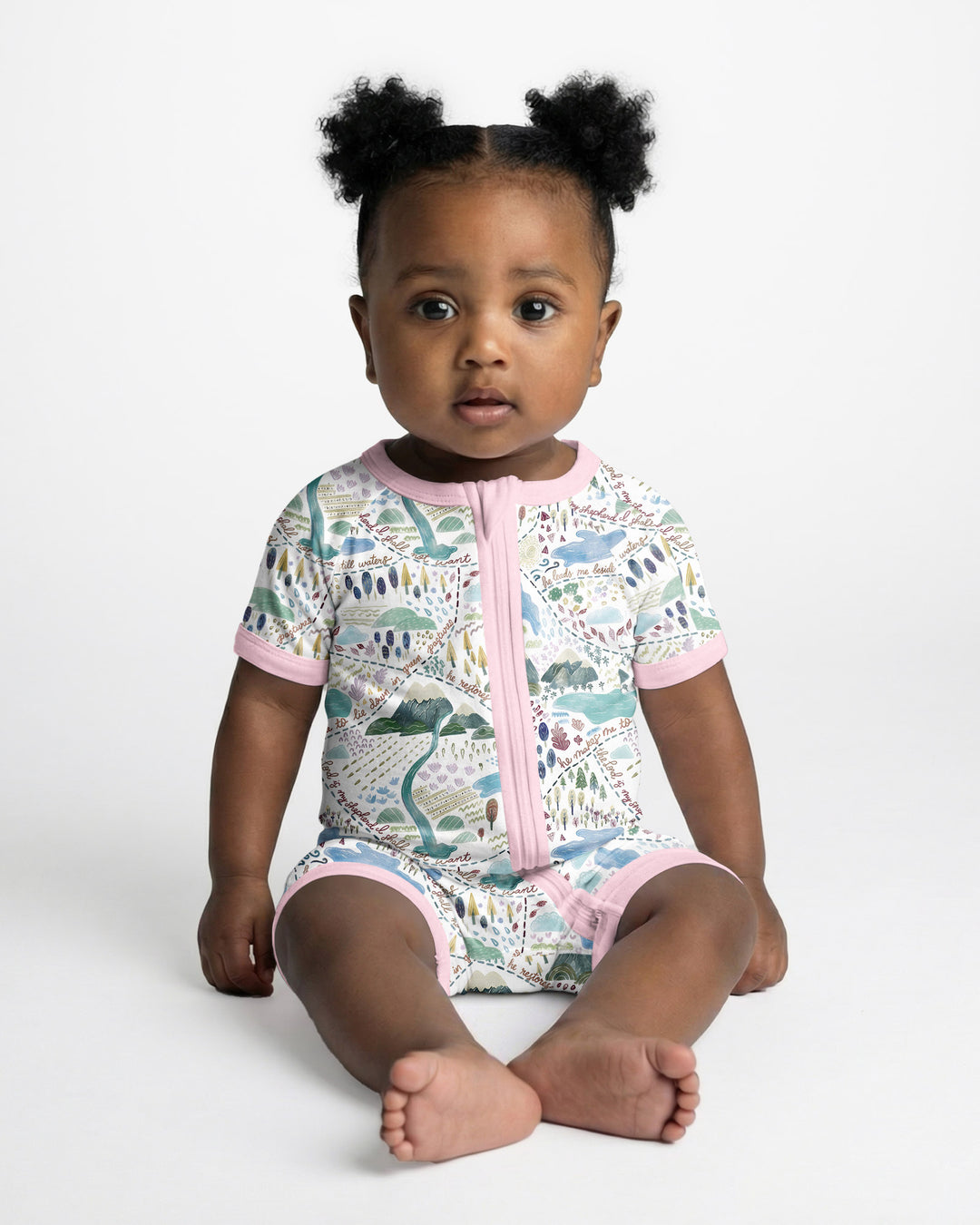 Whimsical Psalms 23 Map Bamboo Shorty Zippy