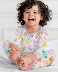 SoftBall Mom Saves The Days Two Piece Long Sleeve Pajama Set
