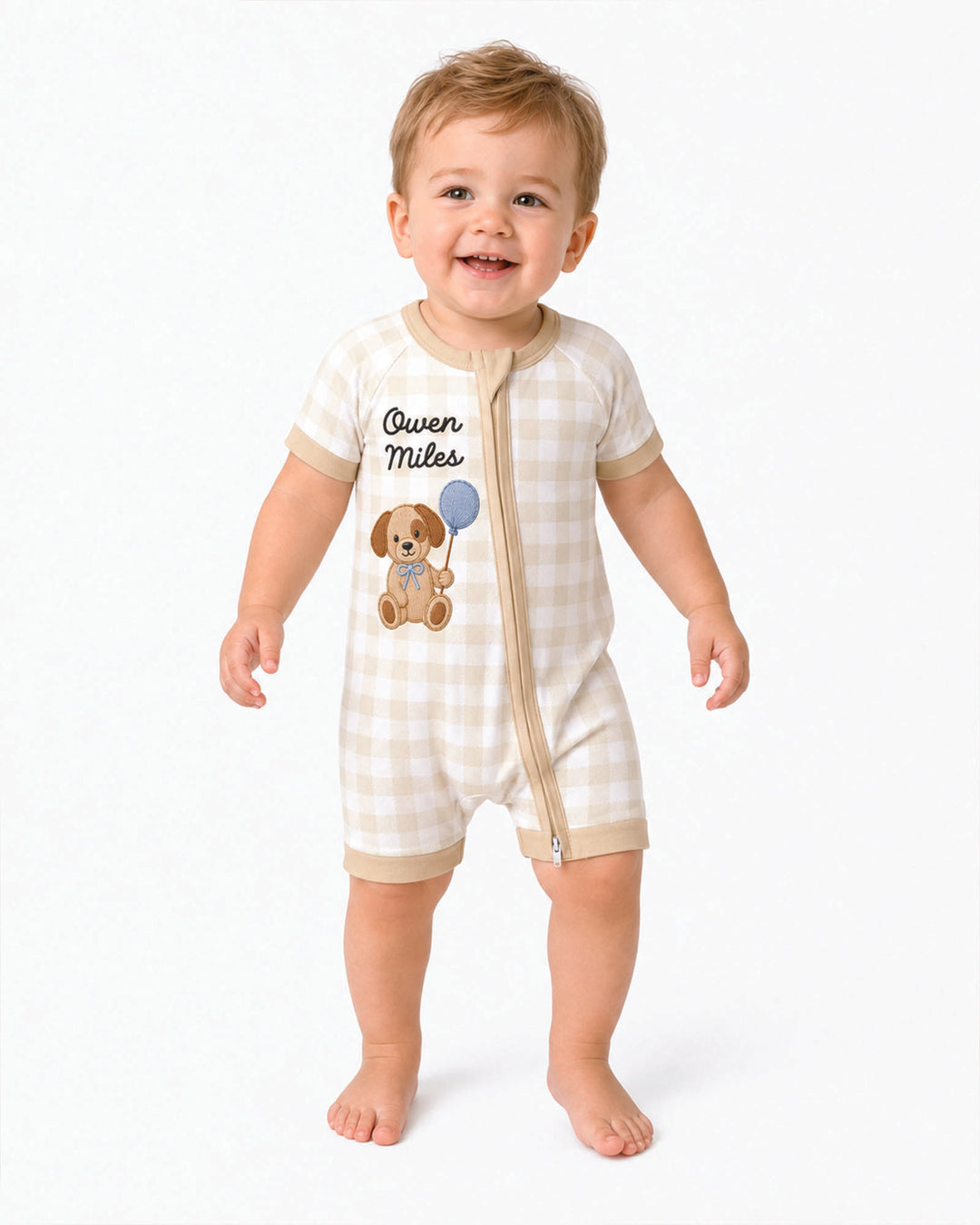 Teddy Bear Baby Bamboo Shorty Zippy