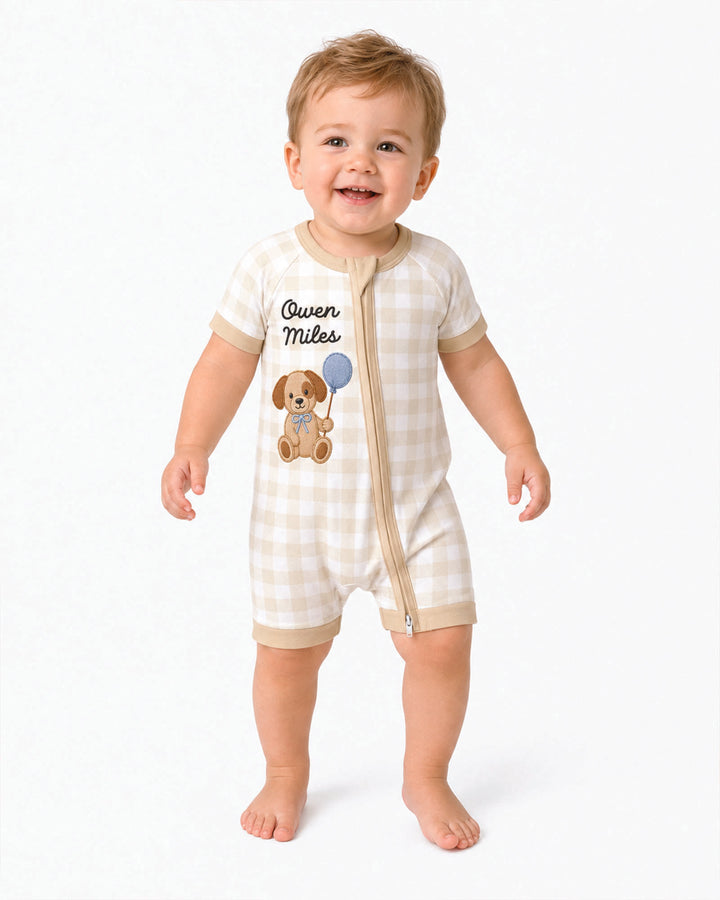 Teddy Bear Baby Bamboo Shorty Zippy