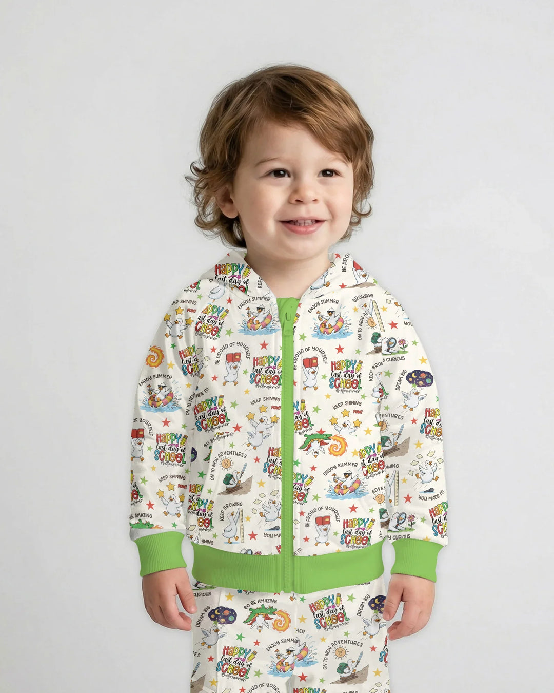 Silly Goose Happy Last Day of School Bamboo Zip Hoodie