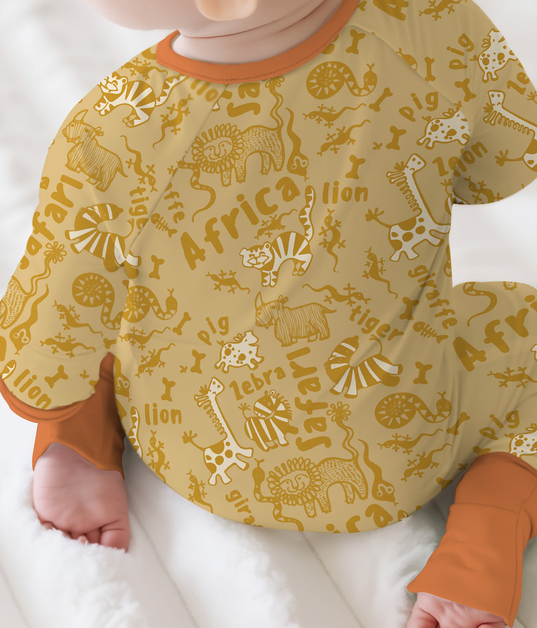 Handdrawn African Animals Convertible Zippy