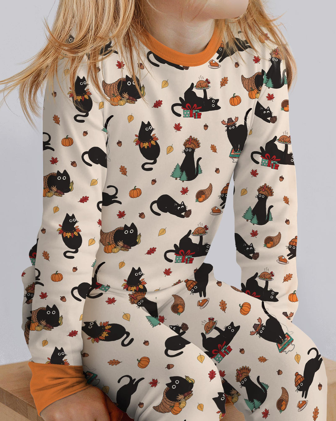 Black Cat Cozy Season Bamboo Two Piece Long Sleeve Pajama Set
