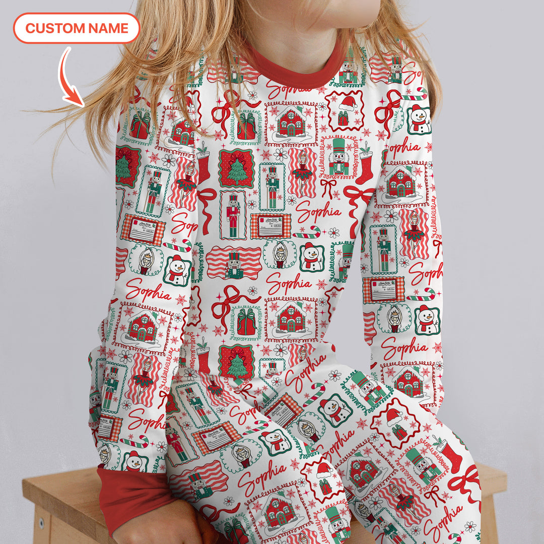 Personalized Nutcracker Parade Two Piece Long Sleeve Pajama Set