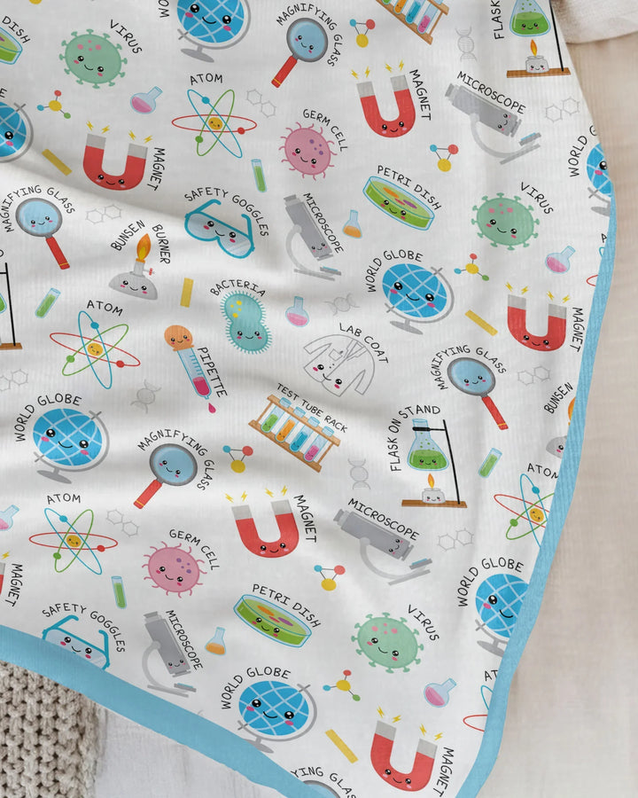 Science Fun Family Matching Bamboo Blanket