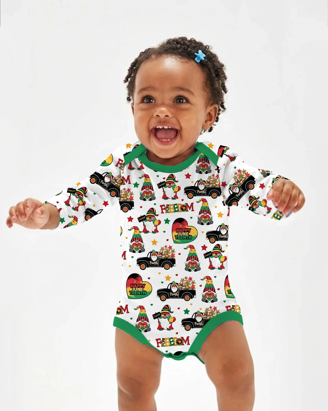 Gnome Happy Juneteenth Bamboo Bodysuit
