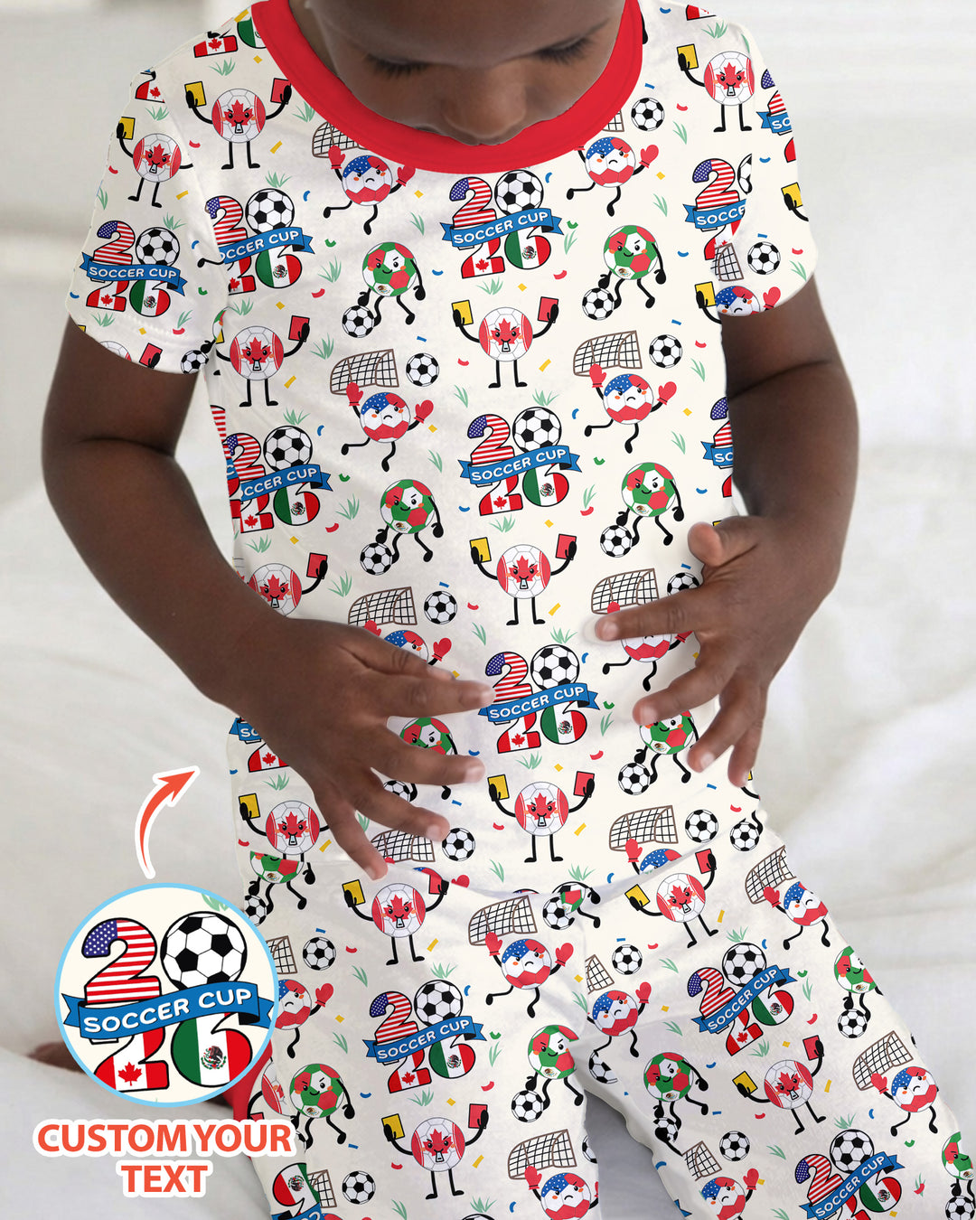 Soccer Squad 2026 Bamboo Two Piece Short Sleeve Pajama Set