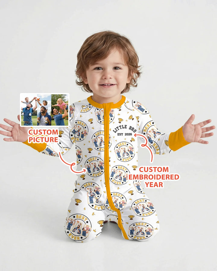 Personalized Family Matching Father's Day Embroidered Bamboo Convertible Zippy