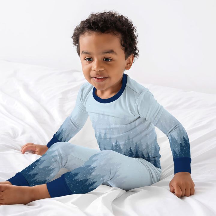 Winter Forest Two Piece Long Sleeve Pajama Set