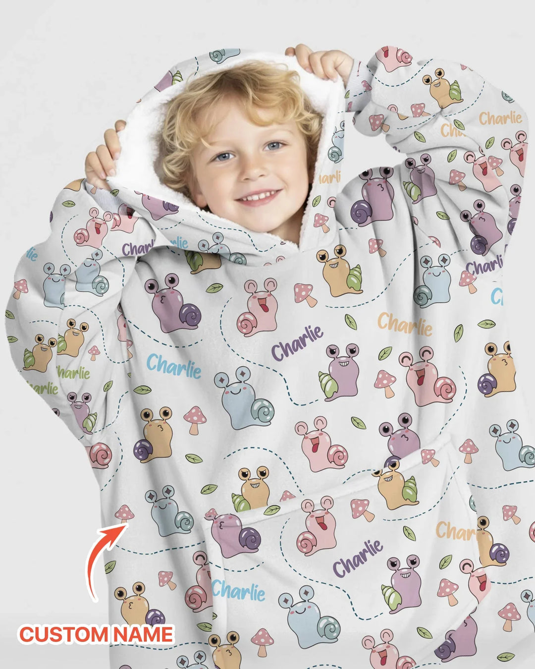Manta con Capucha de Bambú "¡Lo logré!" con Nombre Personalizado