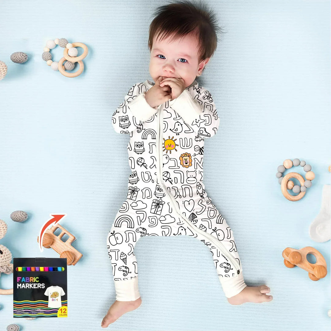 Gerippte Babykleidung mit individuellem Foto - Weich &amp; Skizzenhaft