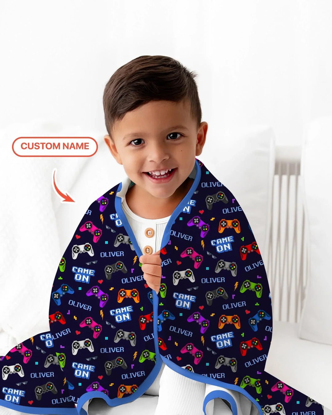 Custom Name Game On Family Matching Bamboo Blanket
