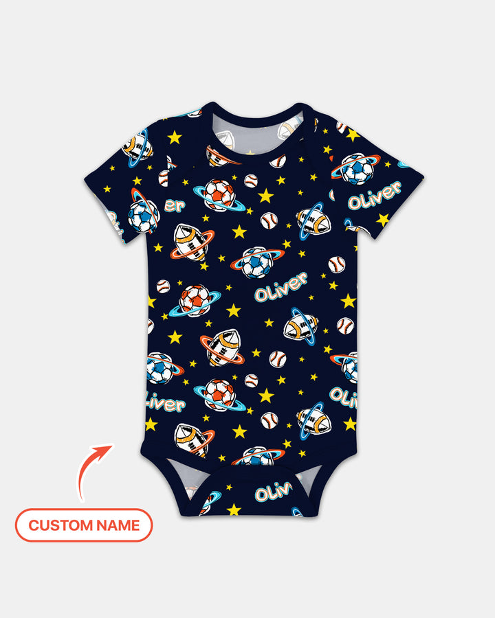 Custom Name Space Sport Bamboo Bodysuit