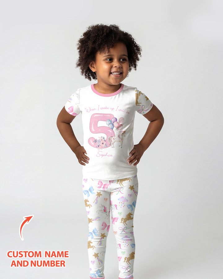 Zweiteiliges, kurzärmliges Pyjama-Set mit Marienkäfern