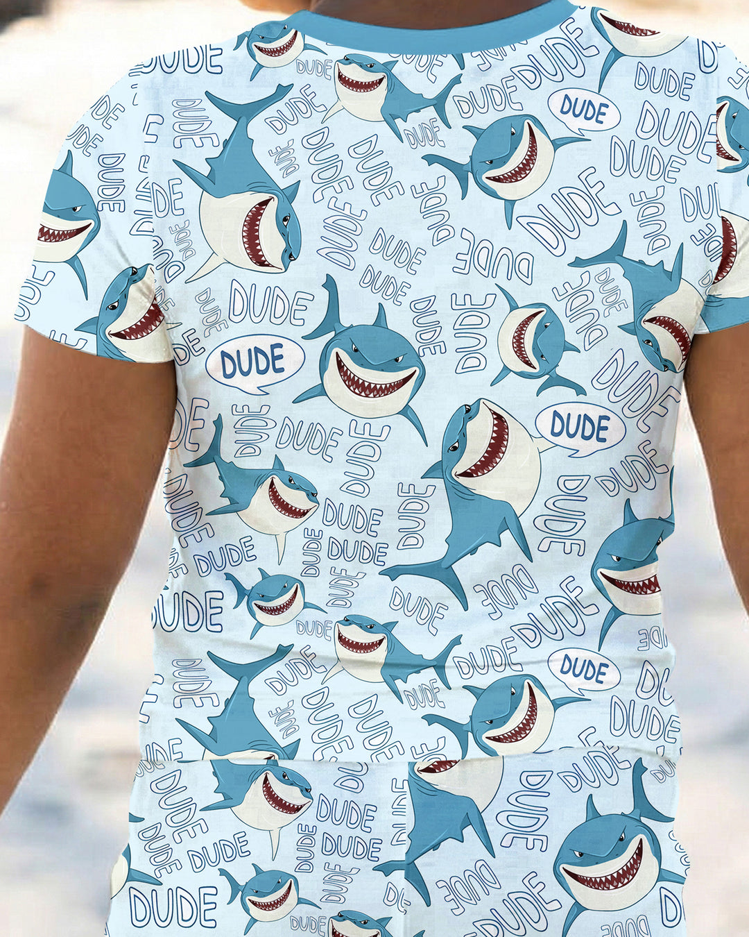 Conjunto de pijama de dos piezas de manga corta de bambú