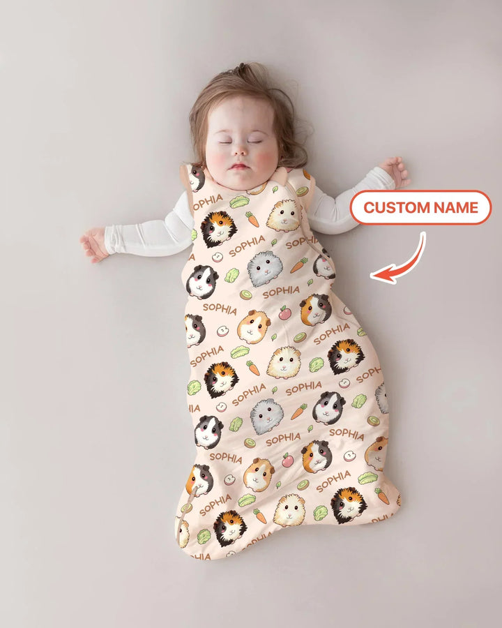 Custom Name Cute Guinea Pigs Sleep Bag