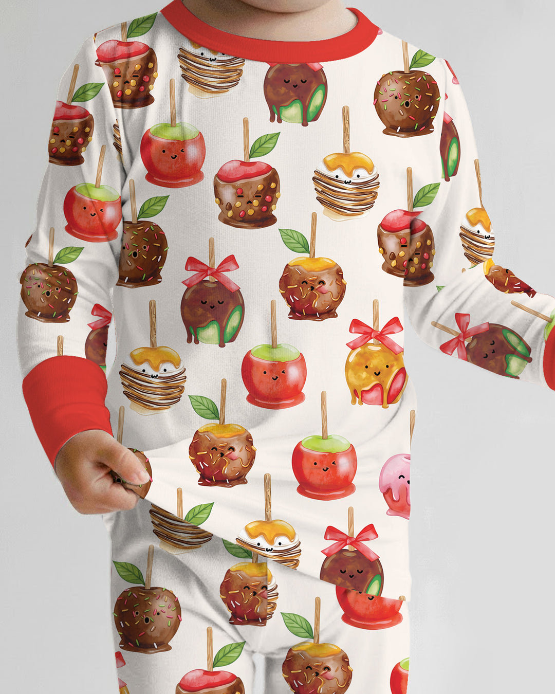 Conjunto de pijama de dos piezas de bambú con mangas largas, plantilla PERSONALIZADA