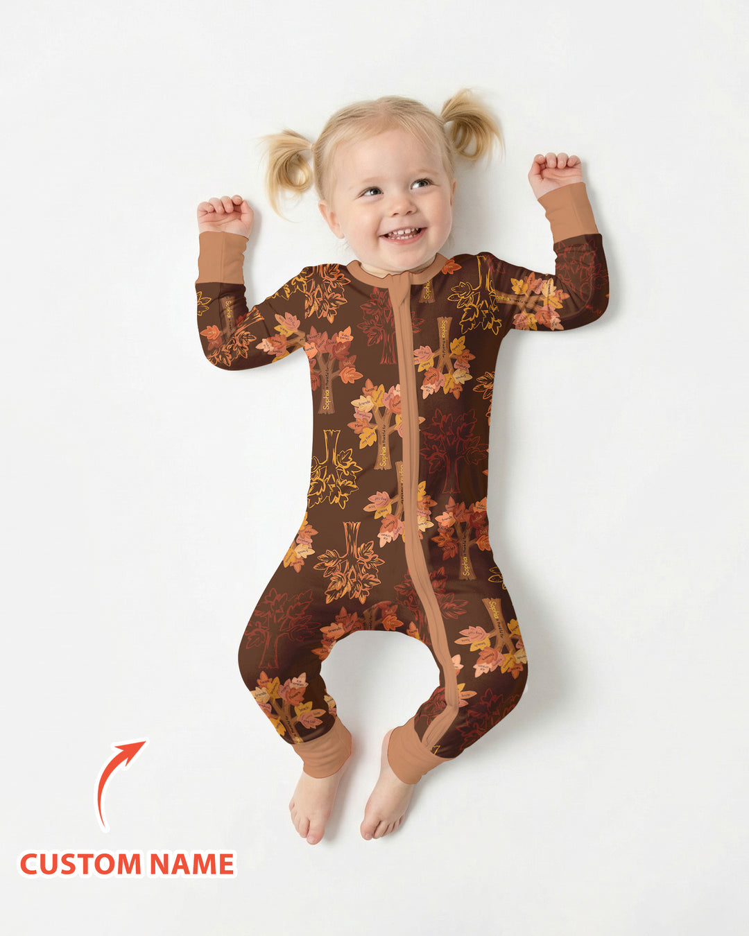 Custom Thanksgiving Tree Bamboo Convertible Zippy