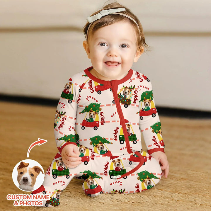 Gerippte Babykleidung mit individuellem Foto - Weich &amp; Skizzenhaft