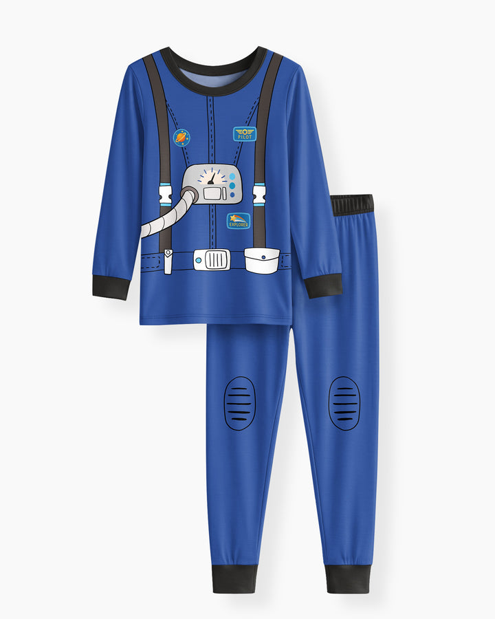 Future Astronaut Bamboo Two Piece Long Sleeve Pajama Set