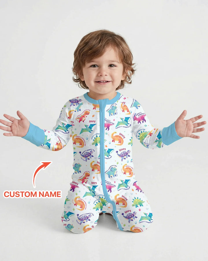 Fearfully & Wonderfully Made Custom Name Boy Bamboo Convertible Zippy