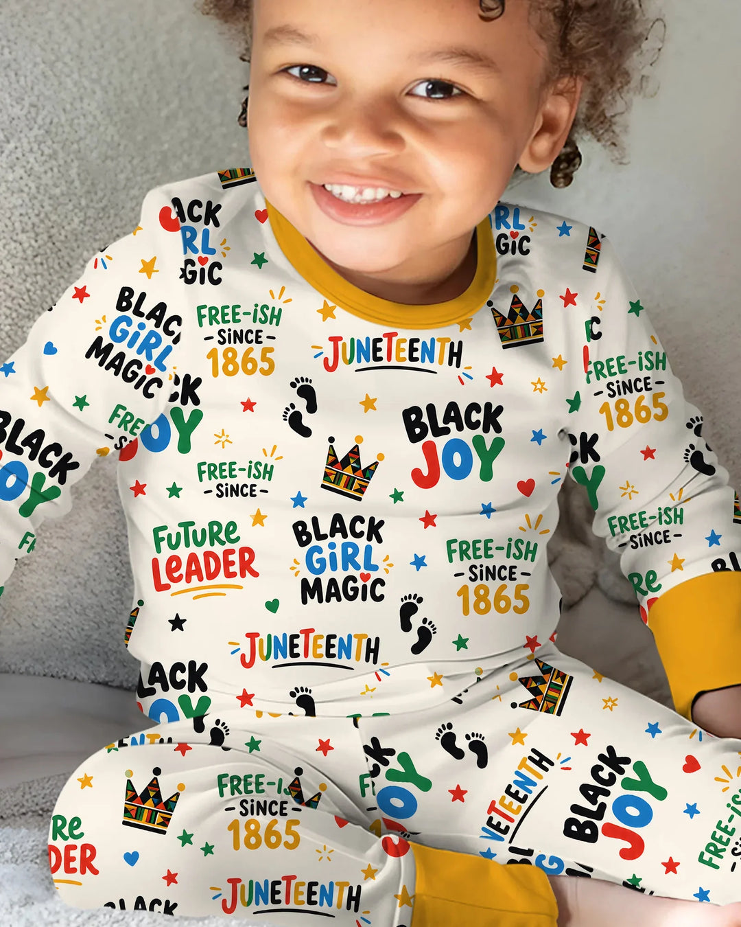 Juneteenth Black Girl Magic Bamboo Two Piece Long Sleeve Pajama Set