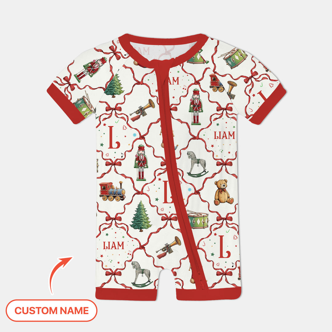 Vintage Christmas Toy Custom Name Boy Shorty Zippy , Vintage Christmas Toy Custom Name Boy Shorty Zippy - 0-3M
