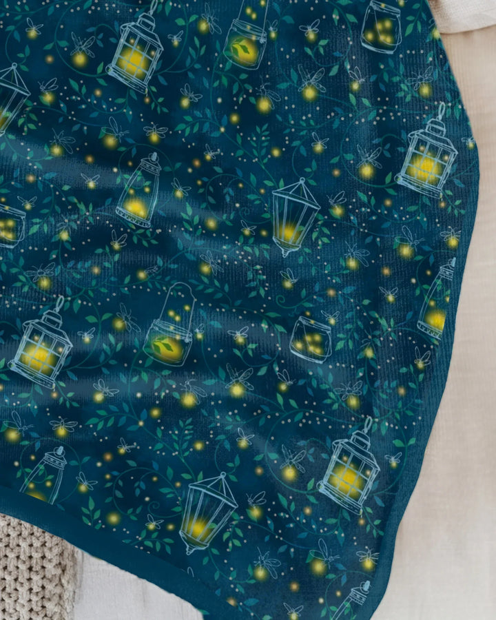 Firefly Evening Forest Bamboo Blanket