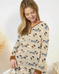 Conjunto de Pijama de Bambú para Mujer Cute Wieners