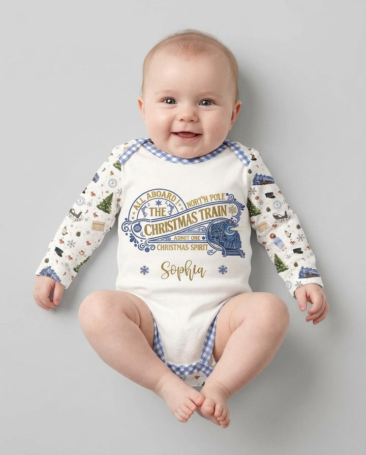 Custom Name North Pole Adventure Bamboo Bodysuit