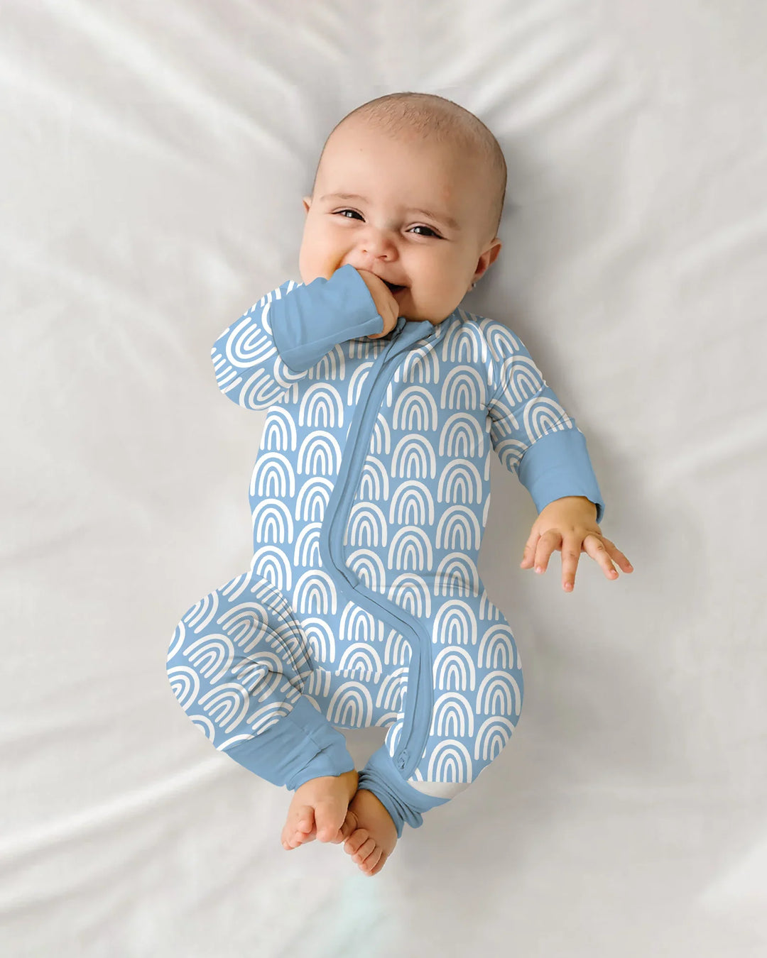 Sky Blue Rainbows Bamboo Convertible Zippy