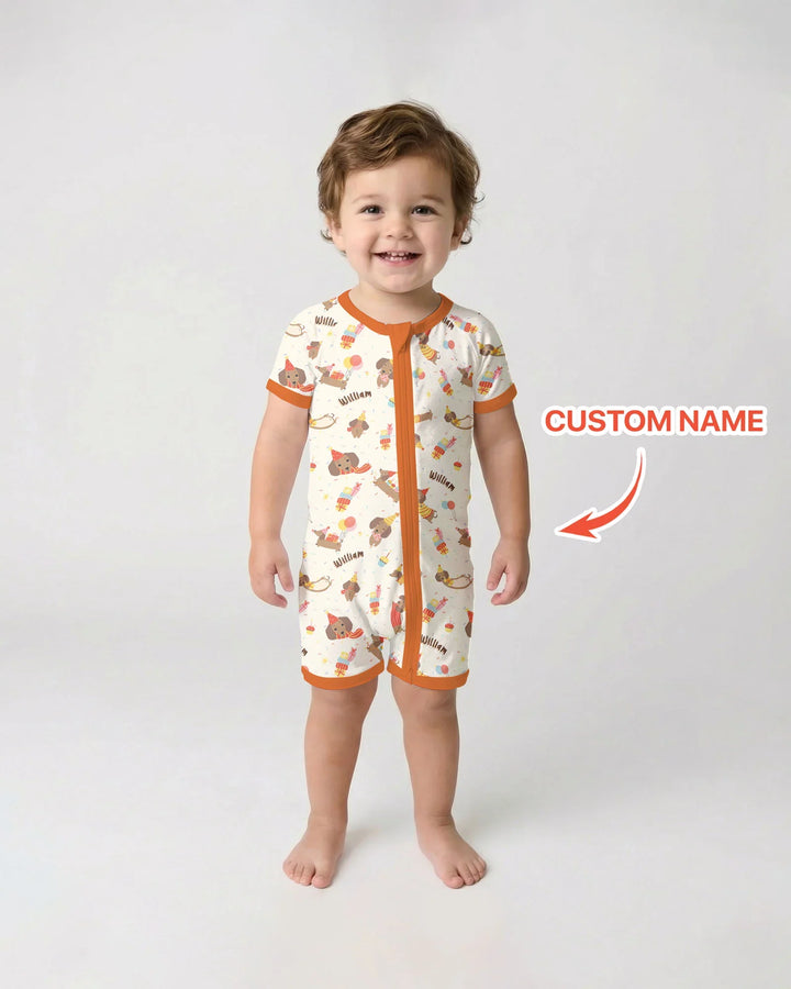 Dachshund Birthday Bamboo Shorty Zippy
