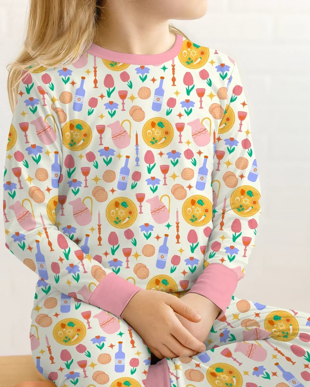 Pesach Sameach Matching Family Two Piece Long Sleeve Pajama Set