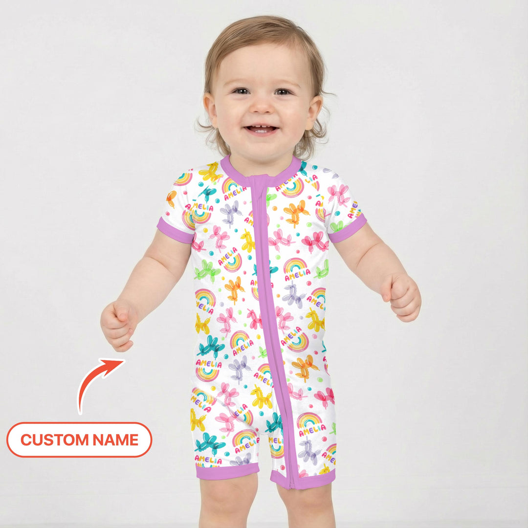 Sweet Balloon Dreams Custom Name Shorty Zippy