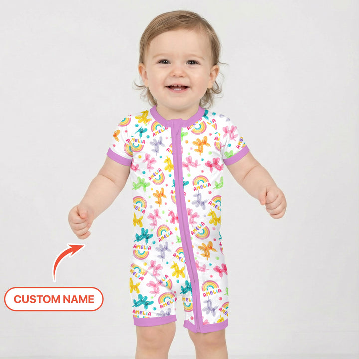 Sweet Balloon Dreams Custom Name Shorty Zippy