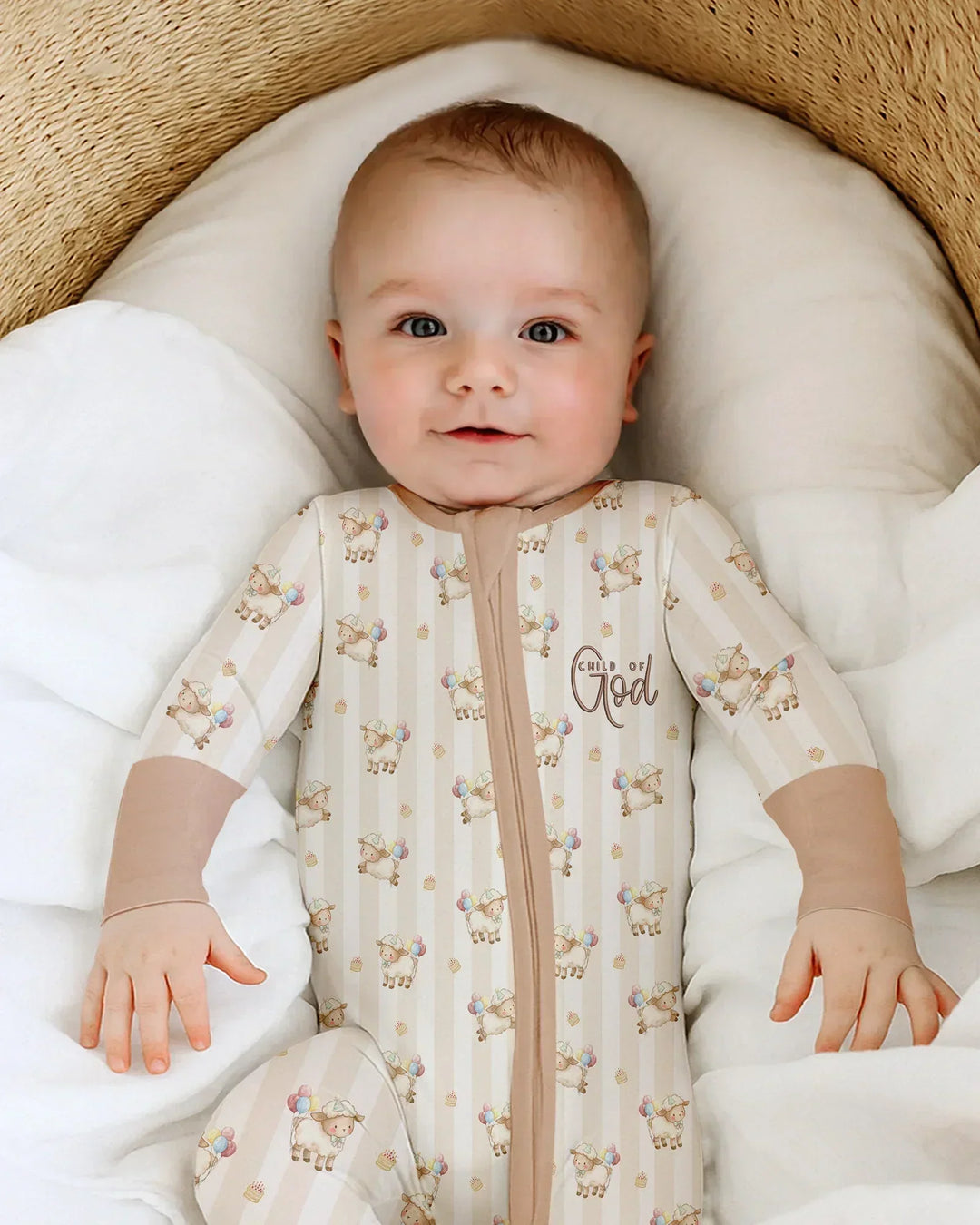 Child Of God Embroidered Baby Bamboo Convertible Zippy
