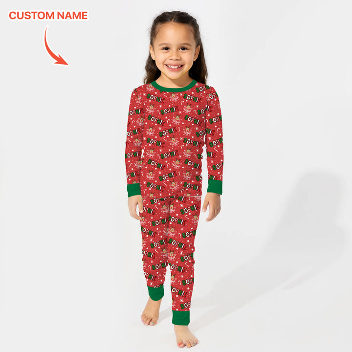 Zweiteiliges Langarm-Pyjama-Set mit Sommerfrüchten