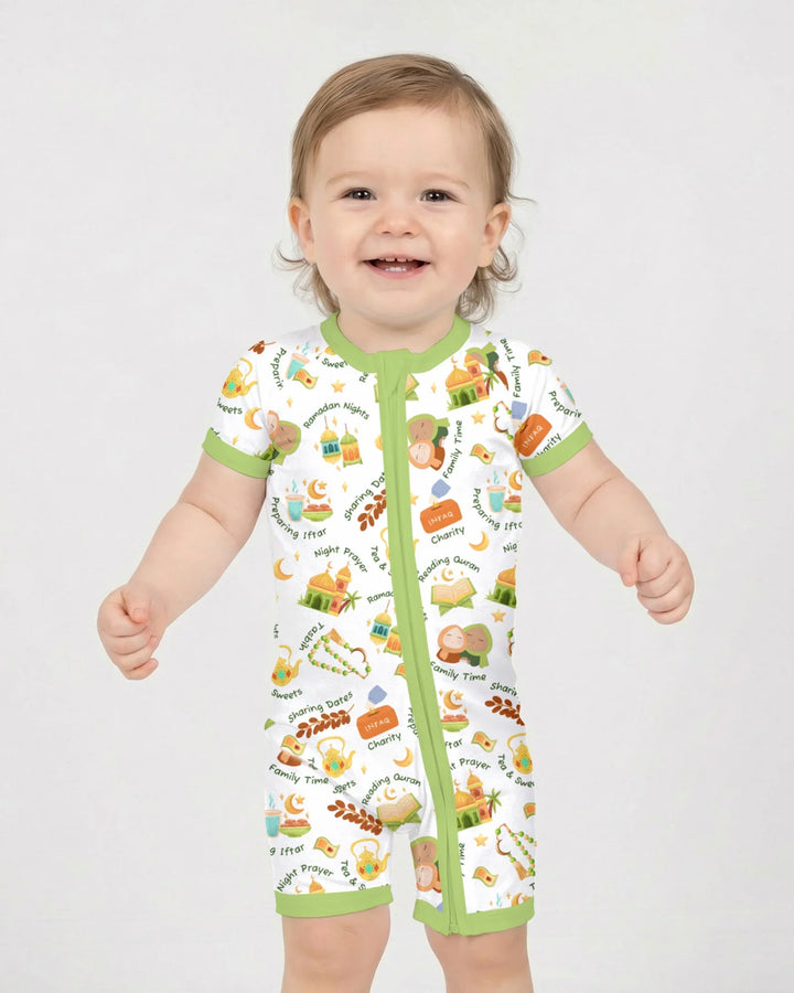 Ramadan Mubarak Matching Family Shorty Zippy