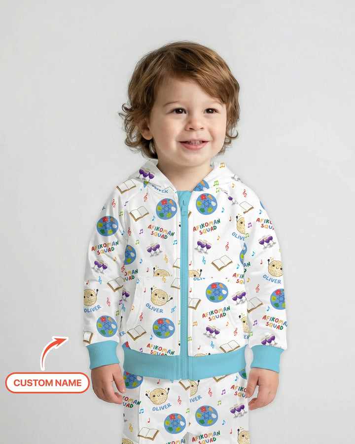 Custom Name Passover Afikoman Squad Zip Hoodie