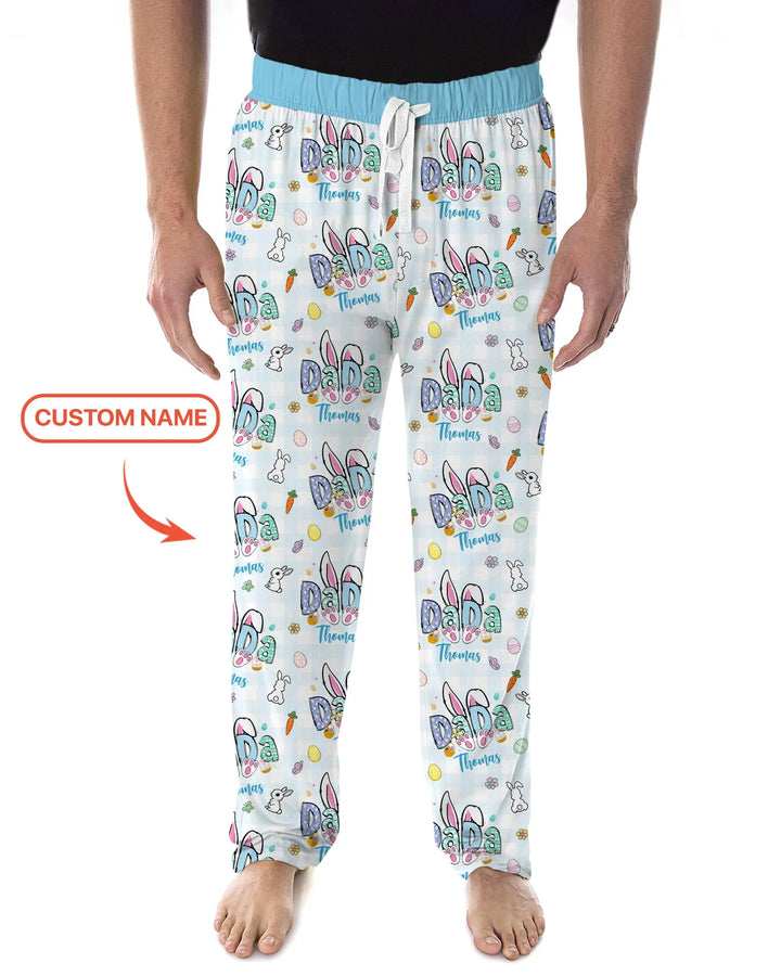 Custom Name Easter Family Matching Men's Pajama Set