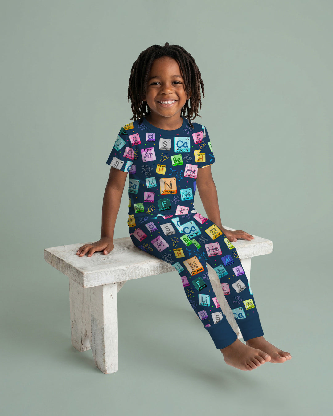 Science Elements Bamboo Two Piece Short Sleeve Pajama Set