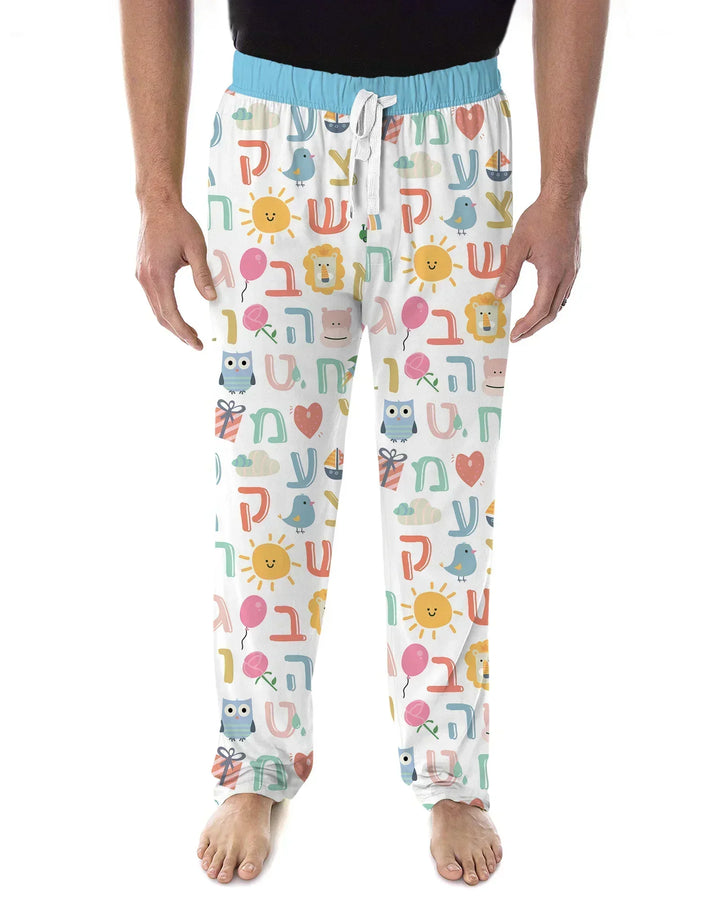 Hebrew Alphabet Men's Pajama Set