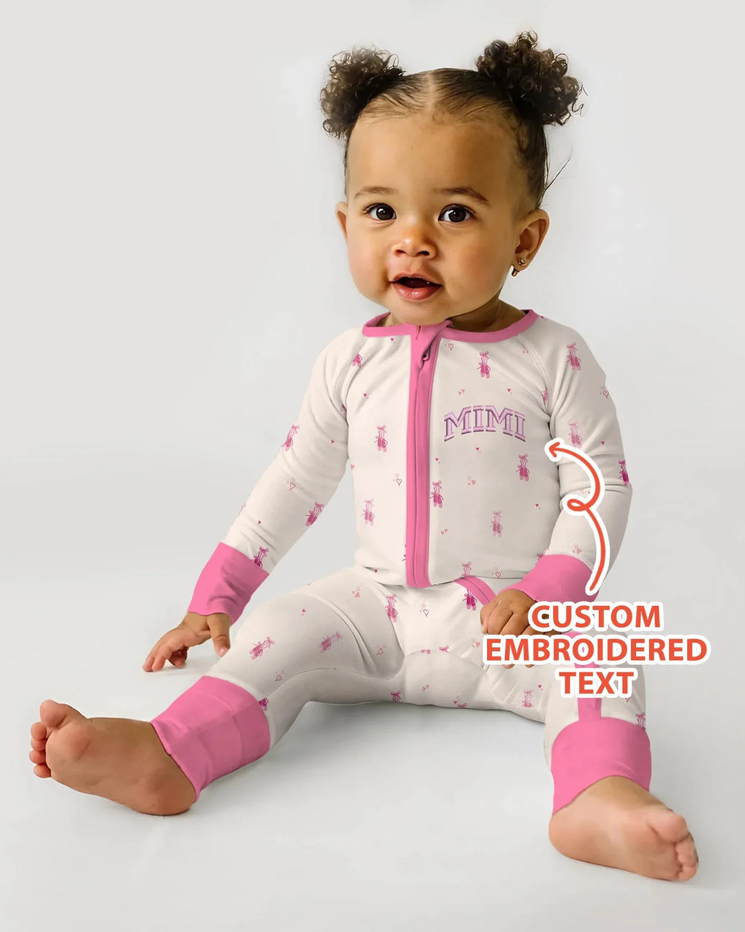 Custom Embroidered Mommy and Me Matching Bamboo Convertible Zippy