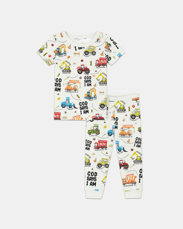 Zweiteiliges, kurzärmliges Pyjama-Set mit Marienkäfern