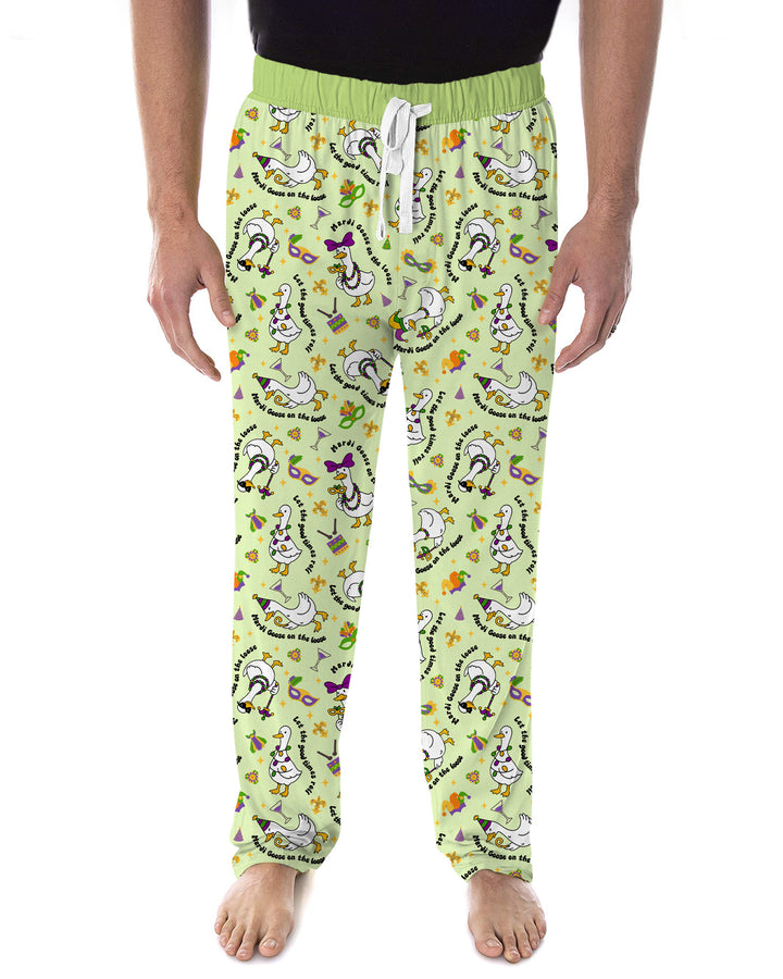 Mardi Gras Silly Goose Men's Pajama Set