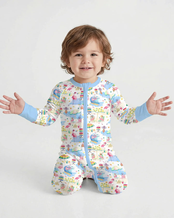 Flamingo Beach Family Matching Bamboo Convertible Zippy