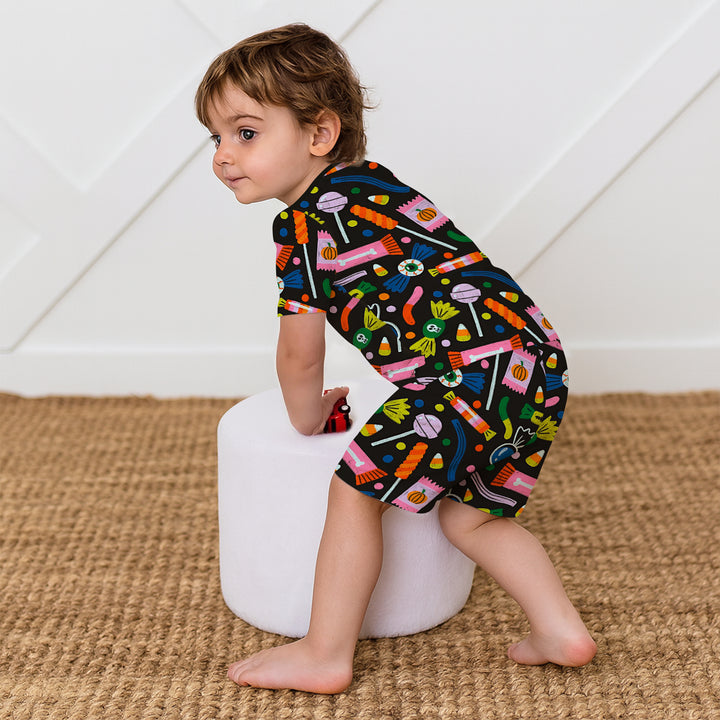 Trick or Treats Two Piece Short Sleeve Shorts Pajama Set