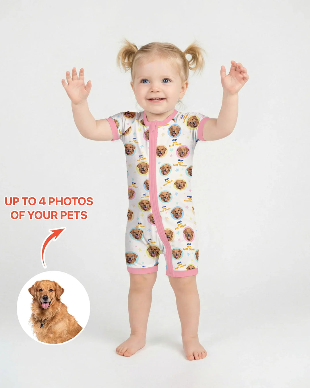 New Best Friend Custom Name And Pet Photos Shorty Zippy